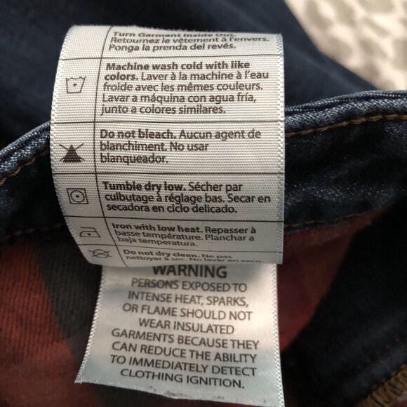 Carhartt Women’s Flannel Lined Denim Jeans Workwear Size 16 Original Fit - Picture 5 of 7